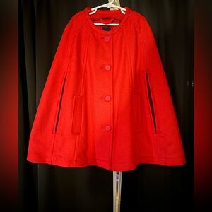 GAP Bright Red A-Line Skirt with Front Buttons